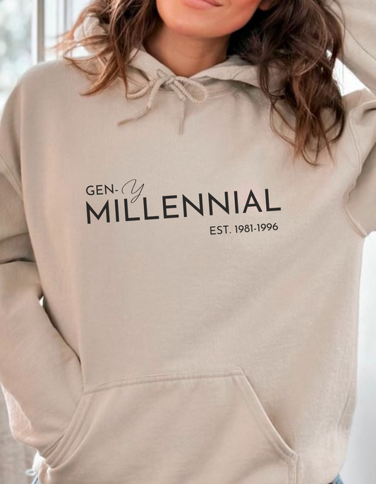 GEN Y (Millennials)1981-1996 N Black Hoodie